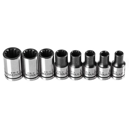 POWERBUILT 8Pc 1/4" Drive Universal Socket Set with  Tray 642053